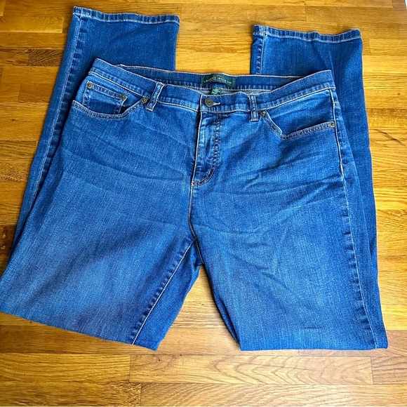 Lauren Ralph Lauren Blue Straight Leg Jeans - Picture 7 of 9